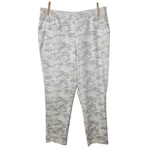 Denim & Co Pants Plus Size 1X Tall Stretch Waist casual High Rise Pull On Camo